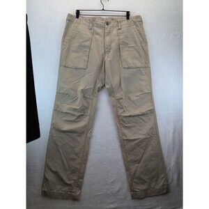 Vtg Gap Fatigue Pants Twill Military Flap Pockets Khaki Colored Mens 36x36